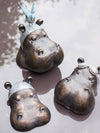 Ornamental Sunken Hippo Head Sculptures