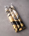 Chic Gold & Black Marble Swirl Taper Candle