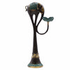 Asian Gold & Turquoise Green Brass Elephant Incense Holders