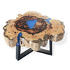 Blue Resin & Tamarind Wood Fusion Artisan Coffee Table