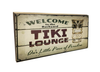 Tiki Lounge Vintage Retro Style Aged Wooden Sign