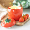 Strawberry Shaped Candle Pot with Lid