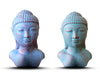 Tranquility Turquoise or Blue Copper Concrete Buddha Heads