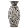 Greek Style Lombok Cream & Black Swirls Terracotta Urn Vase