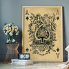 Ace of Spades Vintage Playing Card Art Print Poster