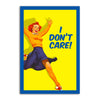 'I Don't Care' Vintage Retro Funny Magnet
