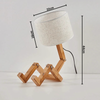 Wooden Robot Shape Foldable Table Lamp