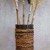 Java Banana Leaf Handwoven Baskets/Vases - Natural/Black