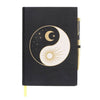 Yin Yang Journal with Black & Gold Obsidian Pen
