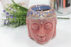 Ceramic Buddha Head Oil Burners - Turquoise/Pink/Natural/Black/White