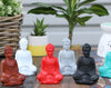 Set of 6 Multi-Coloured Mini Meditating Buddha Statues