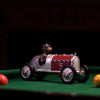 Dog Driving A Vintage Racing Car Sculpture 29cm