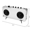 Clear Glass Retro Radio Sculpture Abstract Home Decor