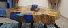 Blue Resin & Tamarind Wood Fusion Artisan Coffee Table