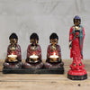 Antique Buddha & Devotees Statues & Tealight Holders