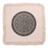 Mandala Design Cream Cushion Covers With Fringe - In Various Sizes/Designs