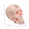 Large Decorative Pink Jewelled Skull Sculpture