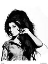 Amy Winehouse Black & White Portrait Art Print A3 Poster