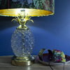Glass & Gold Pineapple Shape Table Lamp