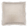 Luxury Cream Linen Cushions Covers With Fringe In 3 Sizes