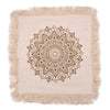 Mandala Design Cream Cushion Covers With Fringe - In Various Sizes/Designs