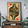 King of Hearts Vintage Playing Card Art Print Poster