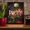 Pretty Graffiti on Classic Flowers Art Painting Fusion Poster A3