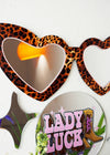 Leopard Print Retro Sunglasses Mirrors - 2 Sizes