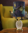 Galene's Whisper Dark Floral Print Ambient Mood Lampshade