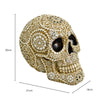 Striking Jewelled Gothic Beige Skull Sculpture