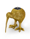 Gold Kiwi Bird Tealight Holder Sculpture