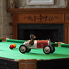 Dog Driving A Vintage Racing Car Sculpture 29cm