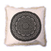 Mandala Design Cream Cushion Covers With Fringe - In Various Sizes/Designs