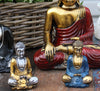 Hand-Painted Dhyana Pose Buddha Statues in 5 Colours