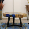 Blue Resin & Tamarind Wood Fusion Artisan Coffee Table