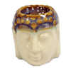 Ceramic Buddha Head Oil Burners - Turquoise/Pink/Natural/Black/White