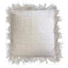 Luxury Cream Linen Cushions Covers With Fringe In 3 Sizes