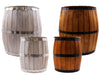 Natural or Whitewashed Wooden Beer Barrel Table or Stool with Internal Storage