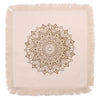 Mandala Design Cream Cushion Covers With Fringe - In Various Sizes/Designs