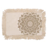 Mandala Design Cream Cushion Covers With Fringe - In Various Sizes/Designs
