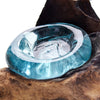 Artisan Molten Glass Tealight Holders on Wooden Base in 2 Styles