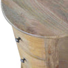3 Drawer Round Mango Wood Drum Chest