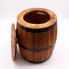 Natural or Whitewashed Wooden Beer Barrel Table or Stool with Internal Storage