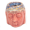 Ceramic Buddha Head Oil Burners - Turquoise/Pink/Natural/Black/White