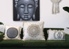 Mandala Design Cream Cushion Covers With Fringe - In Various Sizes/Designs