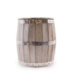 Natural or Whitewashed Wooden Beer Barrel Table or Stool with Internal Storage