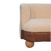 Cream Boucle & Mango Wood Buffalo Small Sofa Seat