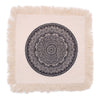 Mandala Design Cream Cushion Covers With Fringe - In Various Sizes/Designs