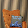 Set of 3 x We Are Waves In The Same Sea Cushions Covers - Grey/Blue/Natural