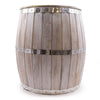 Natural or Whitewashed Wooden Beer Barrel Table or Stool with Internal Storage